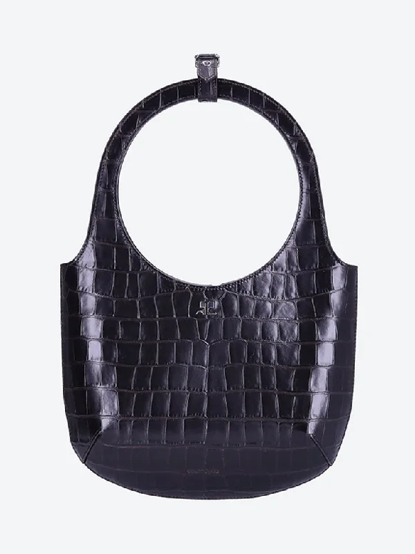 Holy croco stamped handbag