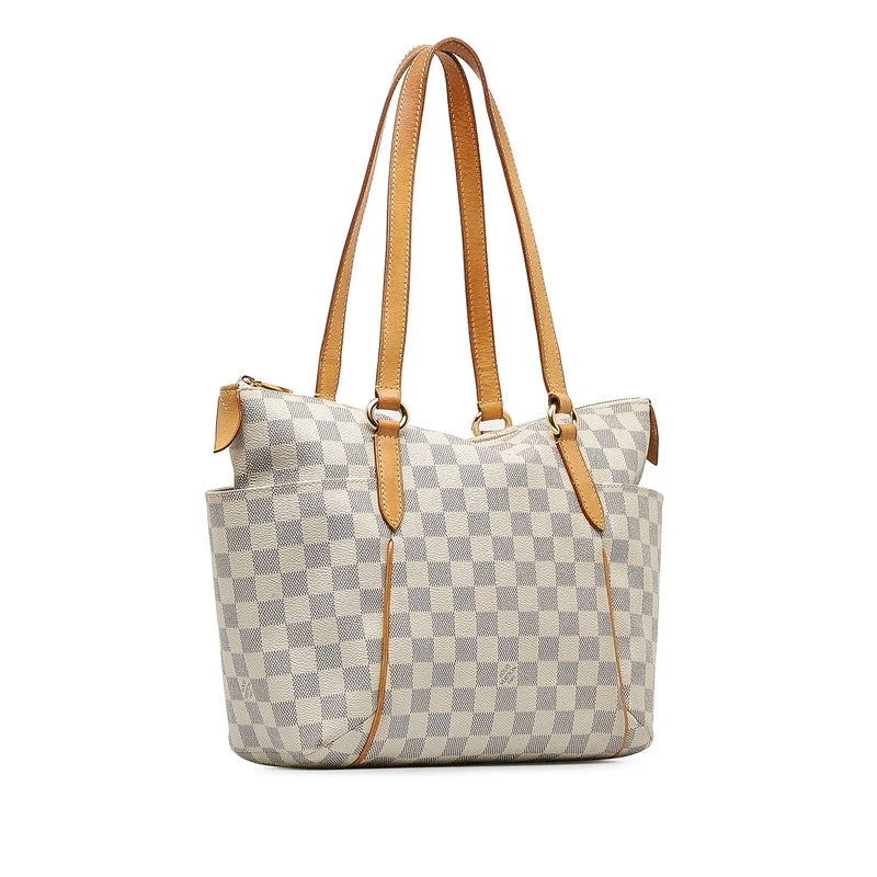 Louis Vuitton Damier Azur Totally GM Tote Bag Shoulder Bag N51261 White