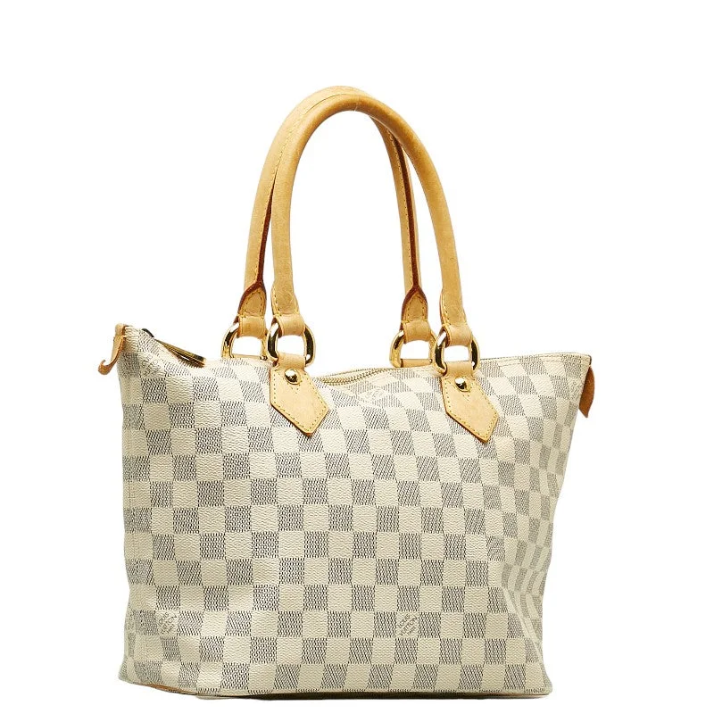 Louis Vuitton Saleya PM Tote Handbag Damier Azur N51186 White