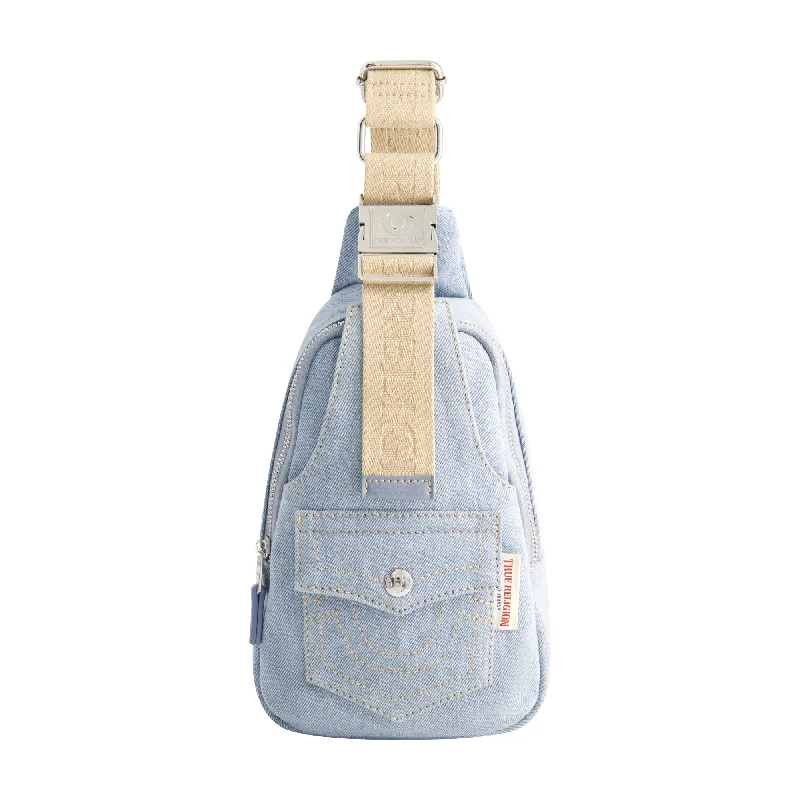 True Religion Denim Sling with Horseshoe Front pocket