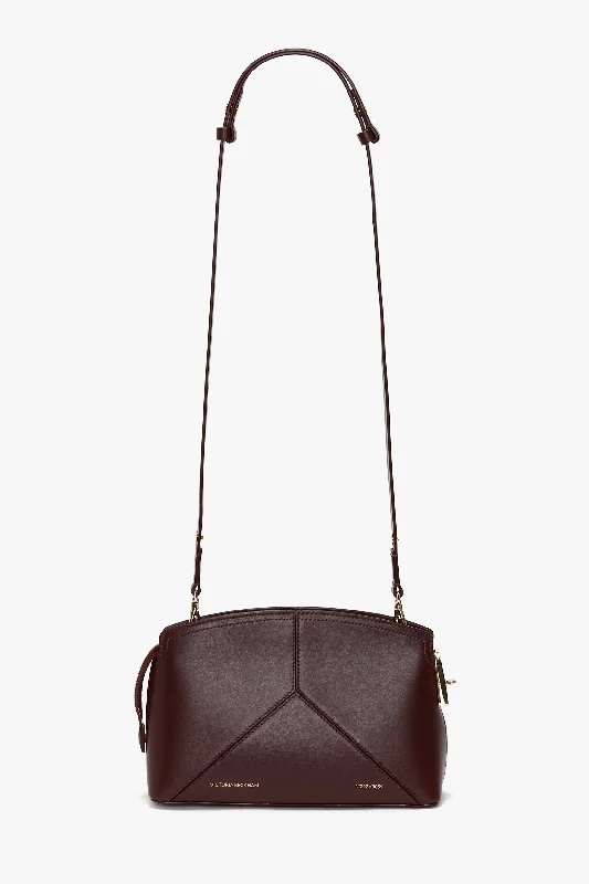 Victoria Crossbody Bag In Burgundy Leather