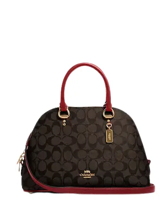 Coach Katy Satchel In Signature Canvas