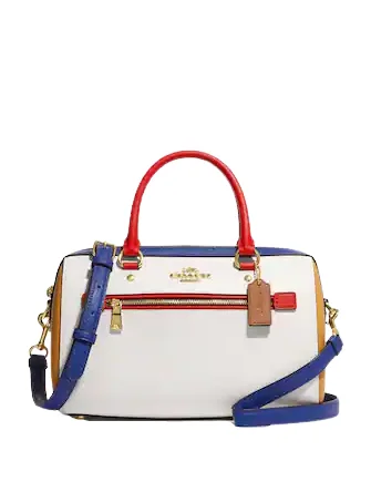 Coach Rowan Satchel In Colorblock Signature Canvas