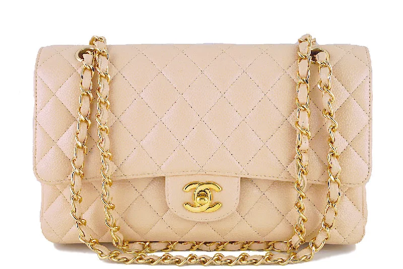 Chanel Beige Clair Caviar Medium Classic 2.55 Double Flap Bag