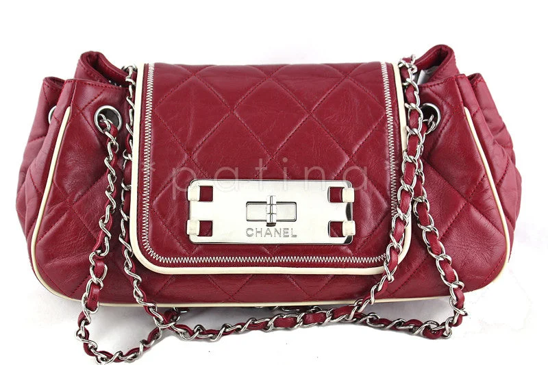 Chanel Red East West Quilted Reissue Flap Bag