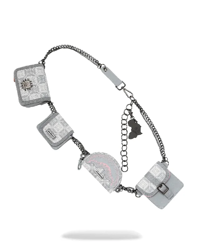 Sprayground Waist bag Ai STUNNA CREAM CHARM WAISTBELT Grey