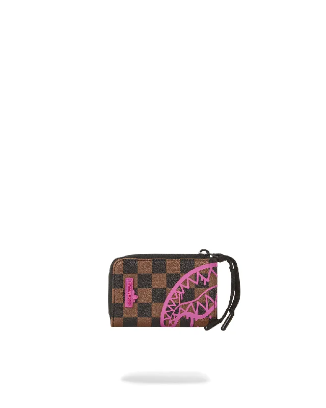 Sprayground Wallet PINK DRIP BROWN CHECK WALLET Brown