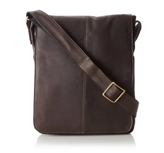 David King & Co. 145 Leather Small Vertical Messenger Bag- $120