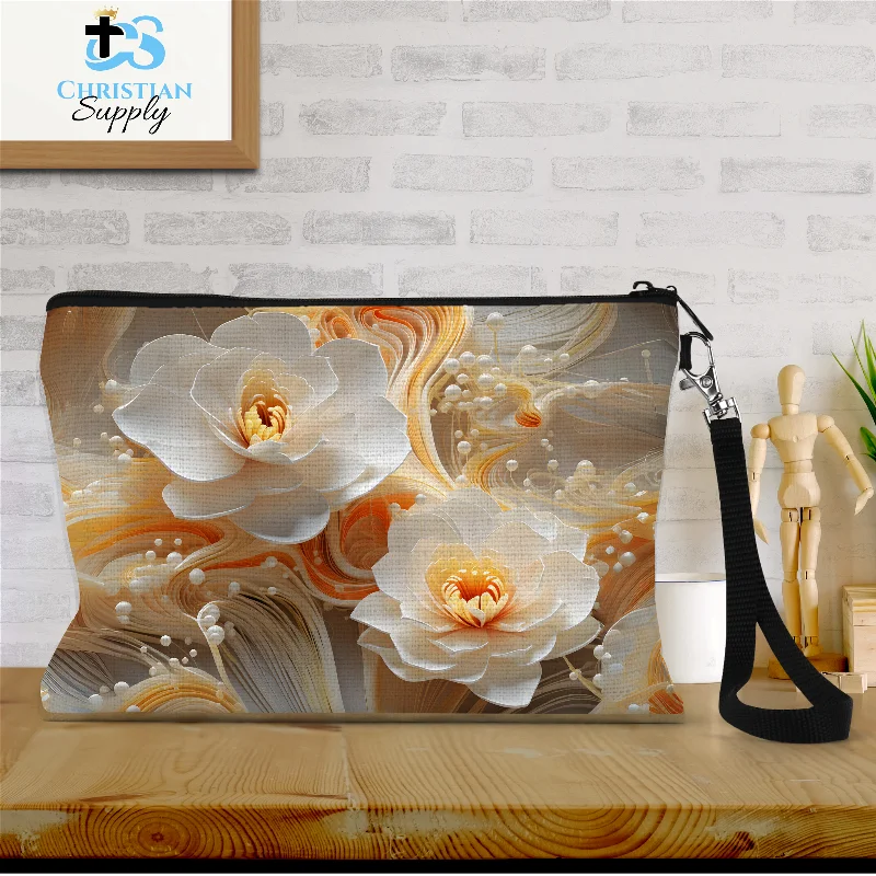 Flowers 3 Wristlet