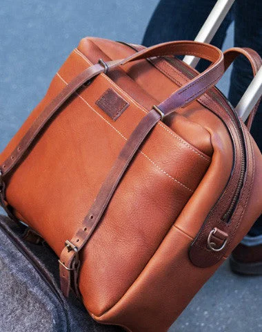 Handmade Cool leather men Briefcase business bag laptop bag for men