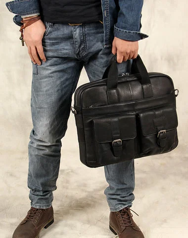 Cool Leather Mens Briefcase Shoulder Bag Handbag Work Bags Business Bag for Men