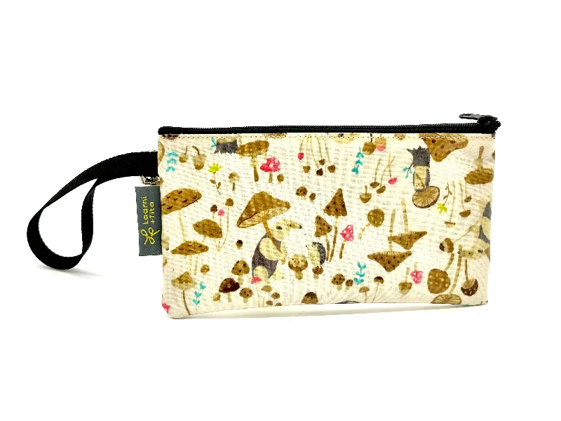 Small Wristlet in Anteater & Hedgehog