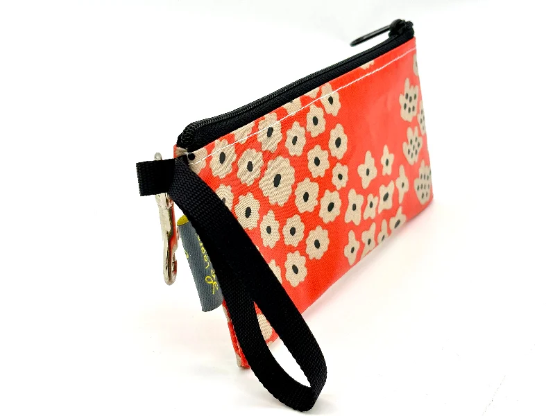 Small Wristlet in Orange Flowers