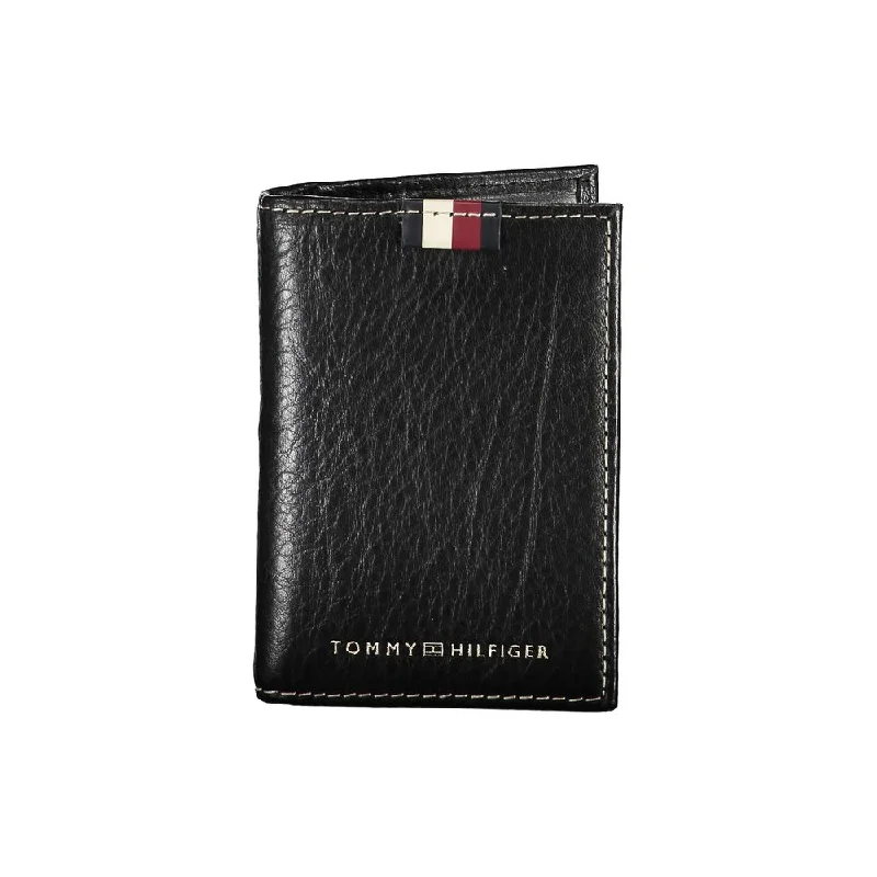 Tommy Hilfiger Black Leather Men Cardholder