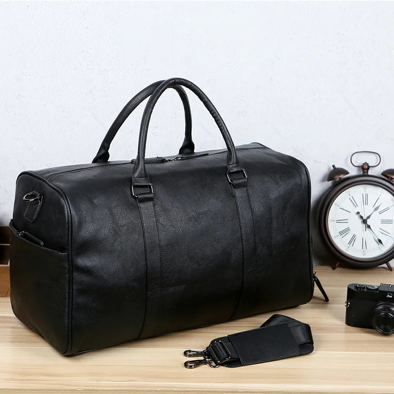 Men's Boston Retro Tote PU Leather.